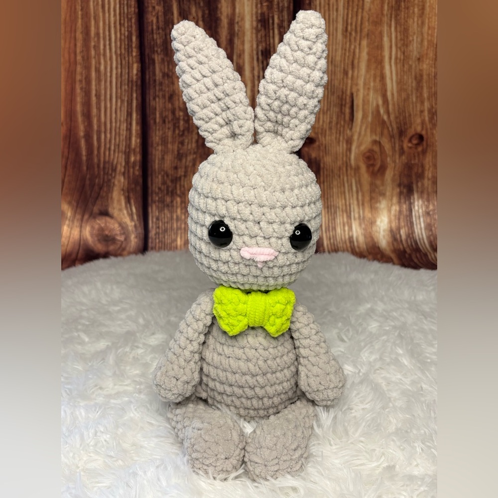 Handmade Crochet Bunny with Bow tie